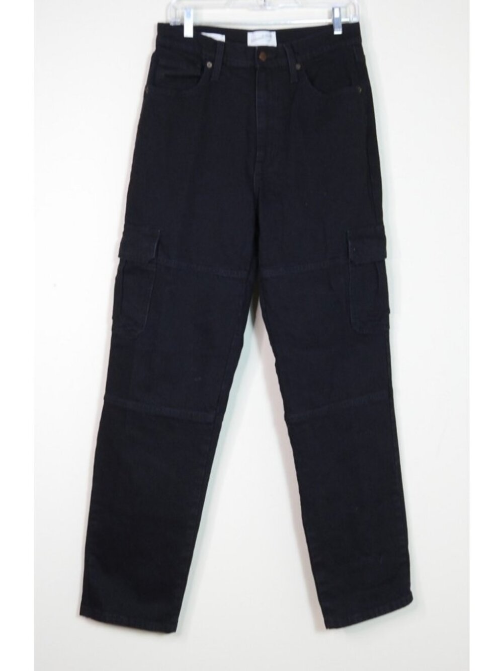 Universal Thread Black Cargo Jeans High Rise Straight Leg Womens Size 8R Y2K - Picture 2 of 9